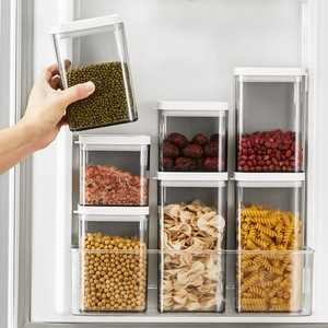 Recipiente hermético de plástico para café y té de bajo precio, juego de contenedores de almacenamiento de alimentos con tapas - Product Image 1