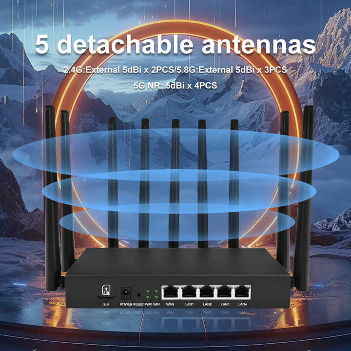 Cat 18 5G NR KuWFi 5g Cpe Gigabit Port 3000mbps Industrial 5g Router ...