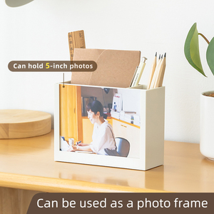 OEM/ODM 2 en 1 Conteneur de rangement pour crayons d'étudiant Organisateur de bureau avec cartes de calendrier Porte-stylo portable - Product Image 5