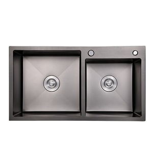 Moderno commerciale multiuso in acciaio inox lavello cucina ristorante lavelli doppi lavandini - Product Image 1