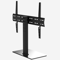 Base de TV Universal Negra Ajustable en Altura, Moderna y Económica, para Sala de Estar, VESA 400x400mm