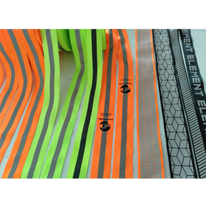 Riflettente di sicurezza sul lavoro della maglia nastri e la luminosità di luce verde brillante arancione cinghie elastiche cinghia di strisce di nastro per il cablaggio della cinghia - Product Image 1