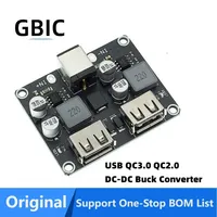 USB QC3.0 QC2.0 Chargeur rapide rapide Circuit imprimé 5V USB DC-DC Buck Converter Module d'étape de charge 6-32V 9V 12V Transformateurs Vieux