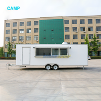Remorque Alimentaire Mobile Économique avec Cuisine Complète et Panneaux Solaires Camion Restauration de 20 Pieds