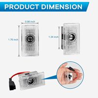 Projecteur LED Plug and Play pour Porte, Lumière de Bienvenue Haute Définition Effet Ombre Fantôme, Lampe Laser de Sol pour Tesla