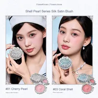 Kit de maquillage Flower Knows Shell's Jewel, coquille de perle pour gloss à lèvres, blush, fard à paupières, coffret cadeau océanique, ensembles exclusifs