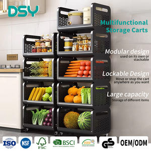 मल्टी-फंक्शन रोलिंग कार्ट 3 4 5 टियर नॉन-टूल असेंबली स्टोरेज ट्रॉली स्टोरेज कार्ट्स रसोई द्वीप कार्ट्स सब्जी रैक - Product Image 1