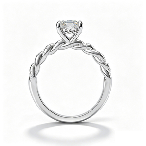 Direct Sales 925 Sterling Silver Emerald Cut Rhodium Plated 5A Zirconia Engagement Bridal Fine Jewelry <b>Ring</b> for Party Occasions - Product Image 2