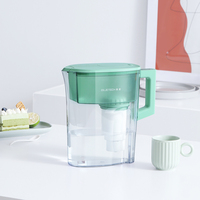 Carafe filtrante à eau alcaline classique 3,5 L avec double filtre à charbon actif certifiée NSF 42, réduit le chlore, les métaux lourds et le BPA