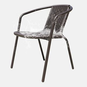 Moderno restaurante terraza muebles al por mayor de PVC al aire libre sillas de plástico con ratán y cuerda para uso en el parque - Product Image 2