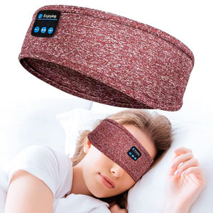 Casque de sommeil doux Bandeau sans fil Haut-parleurs stéréo HD ultra-minces intégré<span class=keywords><strong>s</strong></span> <span class=keywords><strong>pour</strong></span> le sommeil latéral, le yoga, le fitness, la relaxation (rouge) - Product Image 1