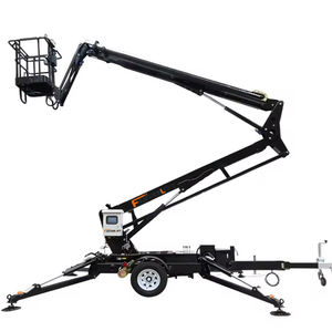 Ali Draagbare Telescoping 12M-24M Stalen Giek Lift Kleine Mobiele Manlift Voor Thuisgebruik Machines Reparatie Winkels Sleepbare Aanhangwagen - Product Image 2