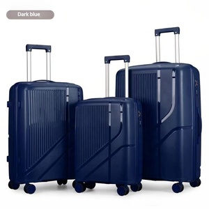 Stylish Multi-Color Three-Piece PP Material <strong>Suitcase</strong> <strong>Light</strong> <strong>Weight</strong> Simple Style-20/24/28 Size for Traveling and Campus Use - Product Image 5