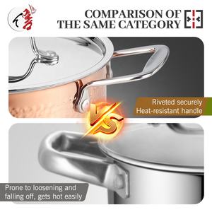 Ev pişirme yapışmaz TENCERE SETİ Pot özelleştirilmiş 10 adet bakır TENCERE SETİ ile ıslık çalan su ısıtıcısı - Product Image 5