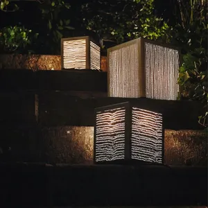 Piezas de construcción de fibra óptica brillante, ladrillos de cemento hueco transparente, calidad op