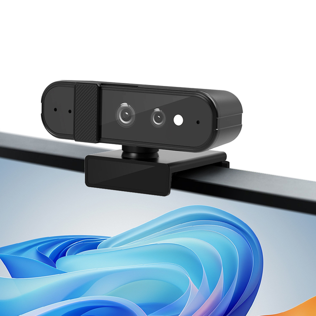 1080P Windows Hello Web Camera with USB Interface for Secure PC Login-IR Facial Recognition & Built-in Microphone-in Stock