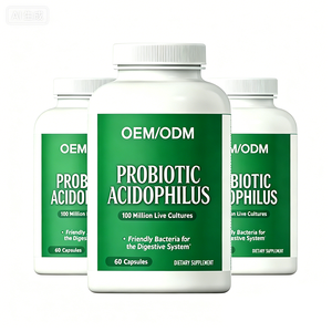 Complément alimentaire probiotique Acidophilus en capsules pour la santé digestive, intestinale et immunitaire, marque privée - Product Image 1