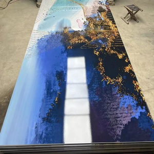 1220*24400mm <span class=keywords><strong>panneau</strong></span> UV de haute qualité feuille de marbre de <span class=keywords><strong>PVC</strong></span> pour la décoration extérieure intérieure 5mm <span class=keywords><strong>panneau</strong></span> mural taille de coupe recyclable disponible - Product Image 3