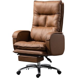 Gran oferta de Brasil y México, silla giratoria para Jefe, silla reclinable de cuero para masaje, silla de oficina para el almuerzo, características para computadora de negocios - Product Image 1