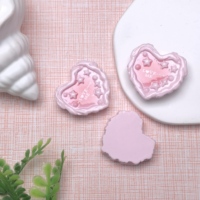100 Stuks Simulatie Love Me Heart Cake Hars Cabochon Flatbacks Plakboek Ambachten Voor Telefoon Decoratie Diy Poppenhuis Accessoires