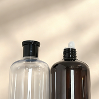 Botol Toner Kosmetik Kosong 480ml Silinder Serum dengan Tutup Hitam untuk Penghapus Rias Air Mawar Kemasan Kosmetik Model 92