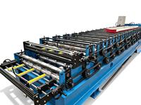 Ligne de production de tuiles de toiture en argile à double couche avec commande PLC entièrement automatique, machine à fabriquer des tuiles de toiture en argile