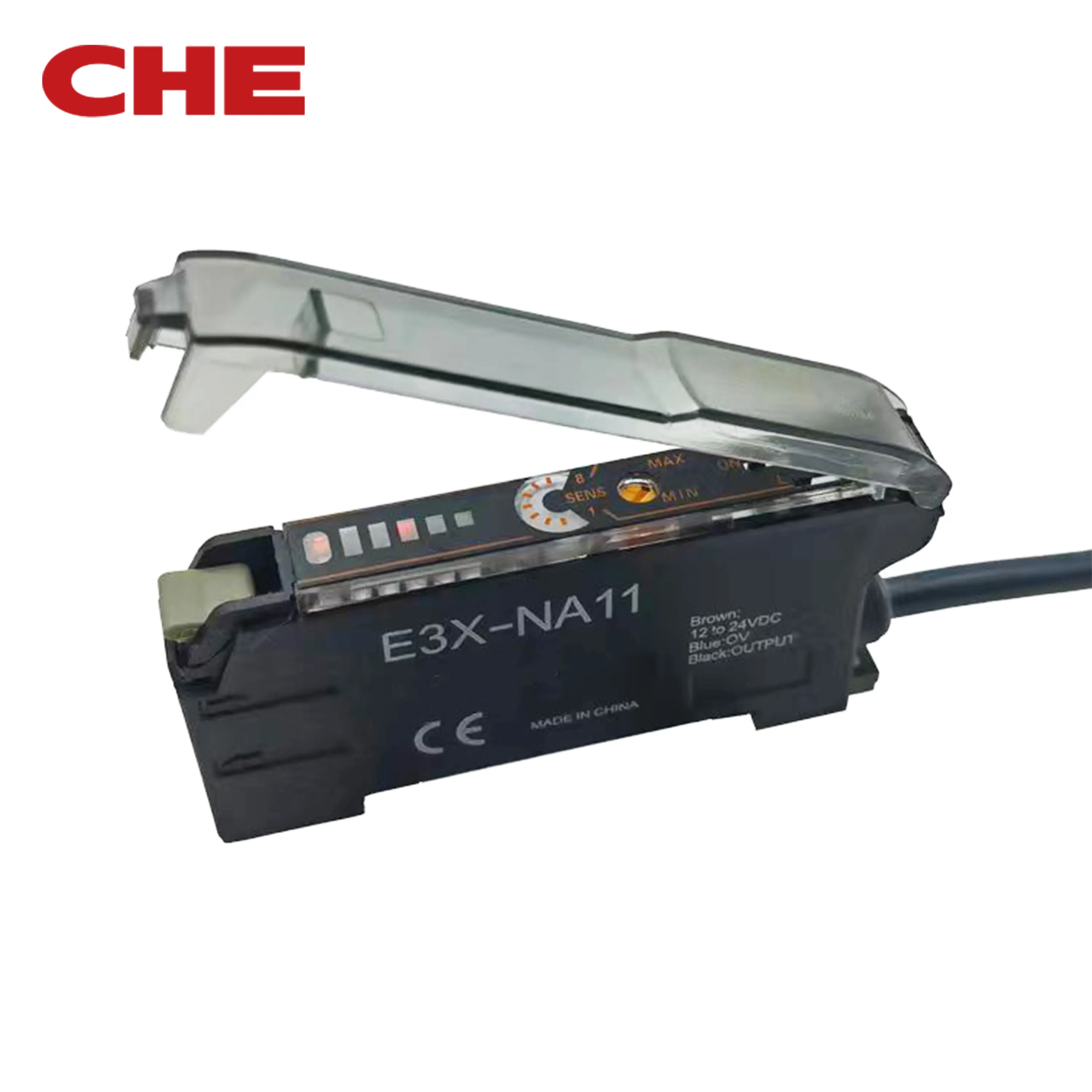 Fiber optik sensör amplifikatör yüksek hassasiyetli 10-30V DC dijital ekran optik fotoelektrik anahtarı
