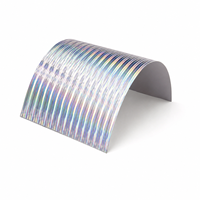 Papier cartonné décoratif spécial en pâte de bois recyclable métallisé holographique pour l'emballage de luxe de vin, de cosmétiques et de cadeaux