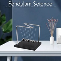 Newton Berceau Physique Pendule Science Z-Type Bois Berceau de Newton Art en Mouvement Balance Balle Vague Bureau Ornement Jouet Éducatif