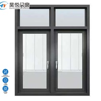 Fenêtre à battant en alliage d'aluminium à rupture de pont thermique, double vitrage trempé, design moderne, certifiée Energy Star, acier inoxydable pour maison