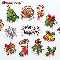 Feuille d'autocollants de Noël personnalisés en dessin animé, imperméables et autocollants, avec Père Noël, pour agenda, scrapbooking et fenêtres