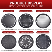 Plaque de cuisson en fonte épaissie pour barbecue extérieur et cuisinière à induction, compatible avec les plats à rôtir, durable et facile à nettoyer