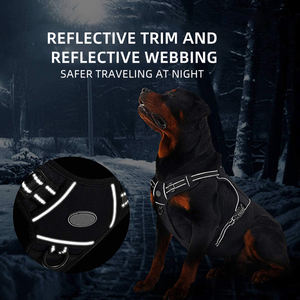 <span class=keywords><strong>Harness</strong></span> latihan taktis anjing, rompi anjing reflektif tahan lama dengan pegangan, tanpa tarik, nilon lembut, tahan lama untuk anjing besar - Product Image 4