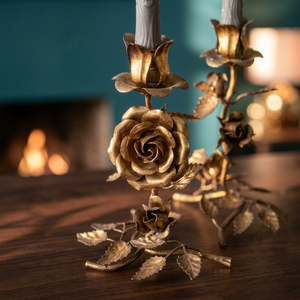 Floral <b>Candlestick</b> <b>Holder</b> for Home Decoration Durable Metal Design - Product Image 3