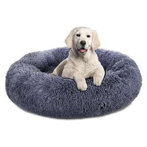 ZYZPET <span class=keywords><strong>Pet</strong></span> Donut Dog Bed Round Dog Bed Soft Fuzzy Calming Dog Beds para abrazar para aliviar la ansiedad - Product Image 1