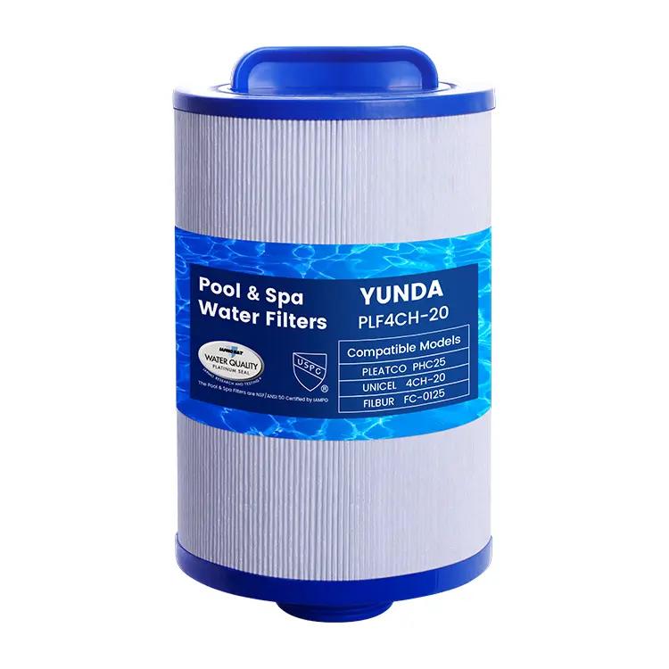 YUNDA PLF4CH-20 Sap filtre değiştirir PHC25P4 Unicel 4CH-20 Filbur FC-0125 4CH-20 SD-01376 20 Sq.ft filtre kartuşu 1 paket