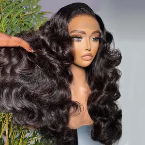 Raw Vietnamese Double Drawn Human Hair HD Lace Front Wigs Per Plucked Human Hair Curly Wig Glueless HD Lace Front Wigs Vendor