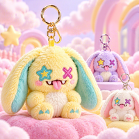 Porte-clés en peluche monstre mignon en gros pour breloques de sac à dos, cadeaux de fête, boutiques de cadeaux et événements