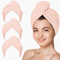 Serviette de séchage pour cheveux en microfibre ultra-fine de haute qualité, grande taille, super absorbante, séchage rapide, avec sangle et bande élastique