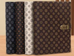 Carnet personnalisé A4 avec couverture en cuir spirale, organiseur de documents, album avec fermeture magnétique et design à feuilles mobiles, verrouillage par mot de passe - Product Image 2