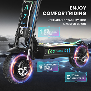 Monopattino Elettrico Pieghevole Win <span class=keywords><strong>Rider</strong></span> 72V 50AH con Doppio Motore, Pneumatici Larghi per Fuoristrada, Batteria 40Ah, Velocità 85-100km/h (65MPH), Disponibile negli USA - Product Image 5