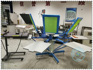Cheap Price Screen Printing Machine Desktop Micro-adjust 4 Color 2 Station Manual Silk Screen Printer