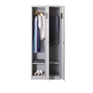 BAS-024 מכירה לוהטת שינוי חדר משמש 2 דלת מתכת בד מלתחה עם מראה - Product Image 1