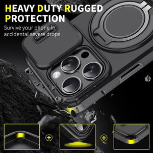 <span class=keywords><strong>Funda</strong></span> Protectora Híbrida <span class=keywords><strong>Resistente</strong></span> 2 en 1 con Protección de Lente de Cámara Deslizante para <span class=keywords><strong>iPhone</strong></span> 16 15 14 Pro Max con Soporte de Anillo - Product Image 2