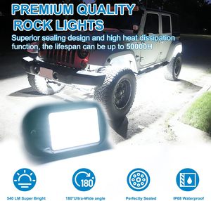 Luces LED para Vehículos, Precio al por Mayor, 12V, IP68, Impermeables, RGBW, Blanco Puro, Luces Decorativas - Product Image 2
