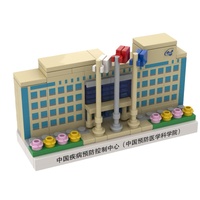 Ensemble de blocs de construction en plastique personnalisés pour l'architecture hospitalière, pour la création de mini-scènes médicales