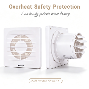 Ventilateur d'évacuation de fenêtre série M NEDFON APC10‑S‑M APC15‑2S‑M APC20‑3S‑M 220V Ventilateur de ventilation pour salle de bain et cuisine - Product Image 4