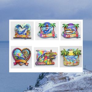 Imanes de Refrigerador Personalizables Hechos a Mano, Ecológicos, de MDF, Decoración para el Hogar y la Cocina, Estilo Playa Soleada con Animales, Adhesivo Magnético para Refrigerador - Product Image 2