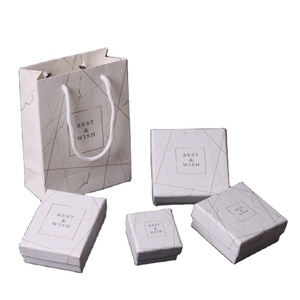 Boîtes en carton de haute qualité pour l'emballage, style marbre, mini boîte à bijoux, personnalisation en gros, boîtes à bijoux en papier - Product Image 1