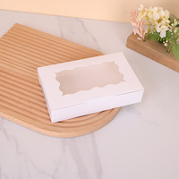 Boîtes à dessert en papier kraft avec fenêtre découpée pour pâtisseries, gâteaux et macarons